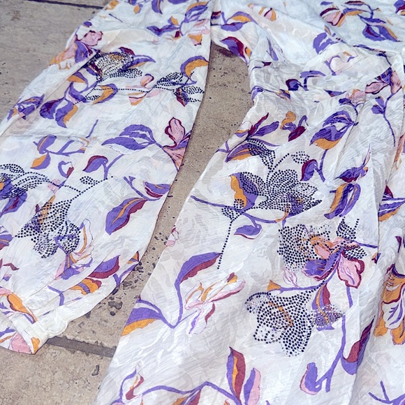 Zadig & Voltaire Rivage Jac Cut Gem Jewel Sparkly Flowers Silk-Blend Dress NWT S - Picture 8 of 13